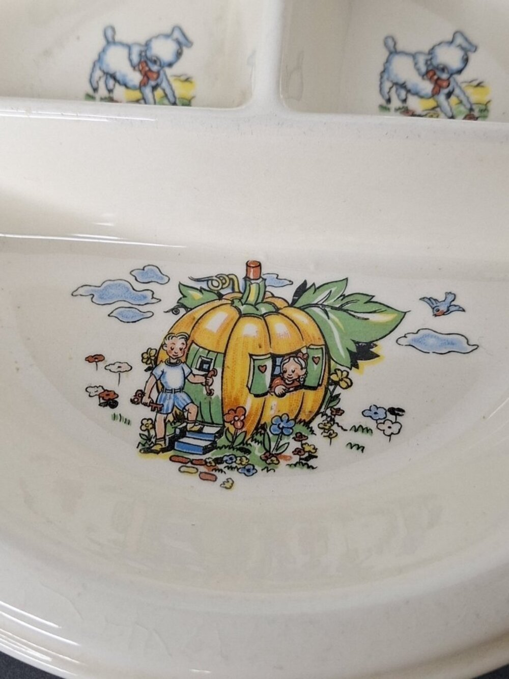 Vintage  Baby Food Warming Bowl Divided Dish - Picture 2 of 12